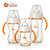 眯眯熊PES奶瓶 宽口带吸管新生婴儿防摔防胀气奶瓶 带手柄吸管奶瓶(270ml)第2张高清大图