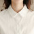 Mistletoe春装新款韩版小清新纯棉长袖衬衫女 百搭修身衬衣潮(白色 L)第4张高清大图