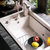 科恩纳石英石水槽单槽一体厨房洗菜盆花岗岩家用商用加厚洗碗水池(D750古田麦顶配套餐)第4张高清大图