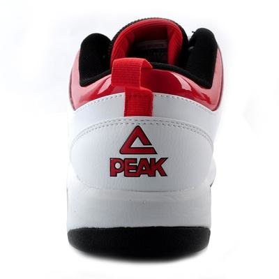 匹克PEAK 男款新款室内耐磨减震复古篮球鞋E13011A(大白/大红 45)