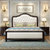 吉木多 小美式实木床 1.8米1.5米主卧欧式双人床现代简约白色软靠卧室婚床(1.8*2米象牙白 单床)第2张高清大图