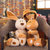 绒贝儿毛绒玩具兔子公仔抱枕 大牙兔毛绒玩偶生日礼物情人节礼物(米色 高50cm)第5张高清大图