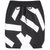 七格格2017春装新款 个性黑白撞色不规则几何印花抽绳半身裙 X149(黑色 L)第5张高清大图