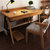 物植 实木书桌电脑桌ZM-03(（双抽款）胡桃色1.4米单桌+椅子)第2张高清大图