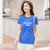 Dream Gate夏季新款T恤长字母印花休闲纯色修身韩版女装(蓝色 M)第3张高清大图