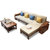 皮耐迪 胡桃木实木沙发组合 现代简约新中式家具实木布艺沙发 客厅(电视柜)第5张高清大图