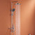 卫浴淋浴花洒套装家用增压喷头混水阀四档切换挂墙式淋浴(铬色)第3张高清大图