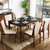 古宜（Guyi） 全实木餐桌 小户型火烧石餐桌椅组合 红橡木餐桌 餐厅4人成套家具(1.3*0.8餐桌1桌4椅)第3张高清大图