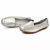 AICCO  春季新款牛皮豆豆鞋子舒适透气女鞋平底鞋夏季单鞋鞋子139-1(银色 37)第4张高清大图