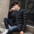 森雷司棉衣男士2018新款冬季加绒加厚棉袄青少年韩版修身短款外套男冬装(黑色 XL)第5张高清大图