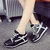 洛尚休闲鞋女内增高女鞋10cm坡跟单鞋运动鞋网布透气韩版系带旅游鞋坡跟女鞋LS888(黑色 39)第5张高清大图