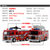 鸭小贱1：32超级合金消防车玩具模型 灯光音乐回力 云梯消防水枪儿童玩具汽车632-8(高登平台车)第2张高清大图