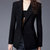 英伦风2021春季新款西装外套欧美女装修身显瘦气质职业工装小西服(黑色 XL)第3张高清大图