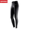 spiro健身运动紧身裤女士运动长裤弹力紧身跑步长裤S251F(黑色 XS/S)