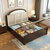 忆斧至家 美式 床 实木床 1.8米1.5m双人婚床储物 皮床卧室家具(床+乳胶床垫+1柜 1.5米)第2张高清大图
