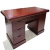 华杭 办公桌职员办公桌电脑桌实木贴皮油漆办公桌老板桌 HH-BG1806(红胡桃色 板材)