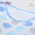 小米米minimoto海底世界系列新生儿夹棉纱布蘑菇背心宝宝防踢被儿童睡袋(粉蓝色)第3张高清大图
