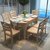 美式实木餐桌椅组合椭圆餐桌欧式复古做旧北欧家具可伸缩抽拉餐桌(1.38米一桌六椅原木色)第5张高清大图
