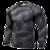 士3D立体印花 健身跑步训练长袖 紧身弹力排汗速干衣tp8006(白色 M)第5张高清大图