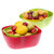 西派珂双层创意水果盘零食糖果干果盒欧式时尚水果盆套装组合果盆(红绿套装)第3张高清大图