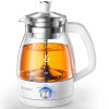韩国现代（HYUNDAI）煮茶器花茶壶蒸汽喷淋式泡茶烧水壶保温养生壶QC-ZC1017白色