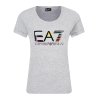 超市-服饰Emporio ArmaniEA7系列女士棉质LOGO标识时尚圆领短袖T恤-3905(灰 S码)