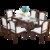 亚格林 美式 餐桌 实木餐桌椅组合饭桌长方形小桌子餐厅家具(餐桌)第5张高清大图