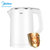 美的(Midea)电水壶HJ1522 1.5L 304不锈钢家用烧水壶双层防烫一体式无缝电热水壶自动断电(白色)第2张高清大图