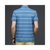 CINSEED 2021夏季新款商务短袖男式T恤条纹翻领纯棉男士POLO衫(2303蓝色 195/4XL)第2张高清大图
