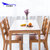 天米 TIMI 日式白橡实木餐桌椅 1.2米1.4米餐厅饭桌组合(原木色 1.4米餐桌+4把高背椅)第4张高清大图