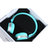珊瑚礁 DTS4.0 无线蓝牙耳机 头戴式4.0/4.1双耳立体声音乐运动耳麦(蓝色)第5张高清大图