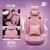 女士汽车坐套夏季丰田雷凌专用全包座垫套冰丝仿手编2017/16 粉色豪华版--带一对头枕一(粉色豪华版--带一对头枕一对腰靠)第2张高清大图