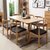 忆斧至家 北欧 餐桌 全实木餐桌椅组合实木饭桌餐厅饭店家具(胡桃色 1.5米（一桌6椅）)第3张高清大图