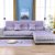 沙发垫四季通用简约现代布艺防滑沙发垫子沙发套罩全包沙发套(洛森-紫)第5张高清大图