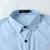 春季男士纯色长袖衬衫商务韩版修身型衬衫衫印花青年衣服男装衬衣   J3023(天蓝色 XL)第5张高清大图