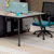 艾诺狄斯 现代简约双人位工作台带副柜职员办公桌椅组合办公家具人造板(胡桃色双人位)第3张高清大图