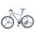 菲利普山地车双碟刹自行车21速越野学生变速男女式山地自行车单车 ATX777(白蓝 26寸一体轮)第3张高清大图