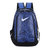 Nike/耐克双肩包男女款背包学生书包电脑包休闲运动涂鸦旅行包(黑蓝)第4张高清大图