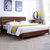 恒兴达 白橡木全实木床1.8米1.5米双人婚床现代简约大床主卧轻奢家具床(1.5*2米胡桃色 床+床垫)第2张高清大图