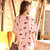 猫人MIIOW睡衣女居家服新款可爱休闲舒适短袖宽松两件套装(粉紫 XL)第3张高清大图