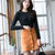 Mistletoe韩版纯色新款圆领女套头薄款百塔修身长袖针织打底衫(深卡其色 XL)第4张高清大图