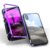苹果X手机壳新款磁吸金属玻璃壳 iPhoneX保护套全包防摔手机套 苹果x保护壳个性男女款(全银+玻璃 苹果X 5.8英寸)第4张高清大图