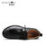 摩洛羊新品牛皮系带舒适手工低帮休闲潮流商务皮鞋1618(黑色 44)第4张高清大图