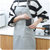 有乐(YouLe)现代简约围裙E366厨房纯色可调节防水防污围裙lq1060(绿色)第2张高清大图