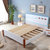 一米色彩 实木床地中海浅蓝色双人床婚床 橡胶木板木结合 卧室家具(1.8米床 单床)第3张高清大图