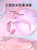 泳镜女防水防雾高清大框近视款游泳眼镜女士专业潜水泳帽游泳装备(透明粉色+白鹤泳帽 250)第5张高清大图