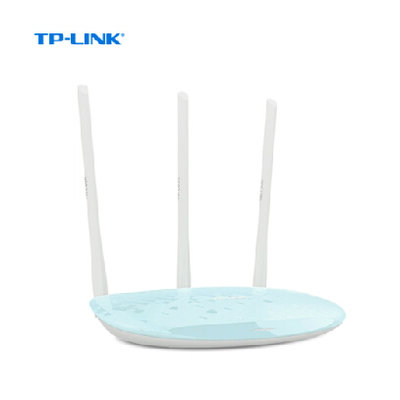 TP-LINK无线路由器TL-WR886N家用WIFI穿墙王迷你AP高速光纤宽带智能三天线信号扩展器450M包邮(水蓝色)