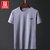 吉普盾  新品青年男士运动衫 休闲款光板纯色短t 半袖T恤打底衫9618(白色 L)第2张高清大图