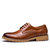 牧惠森2016布洛克青年流行男皮鞋英伦商务男士休闲皮鞋91001(棕色 43)第3张高清大图