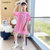 CaldiceKris（中国CK）粉色字母翅膀T恤裙CK-FS3630(粉红色 150)第5张高清大图